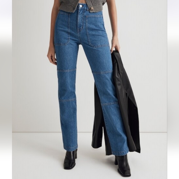 Madewell The '90s Straight Utility Jean In Fenwood Wash - Picture 2 of 11